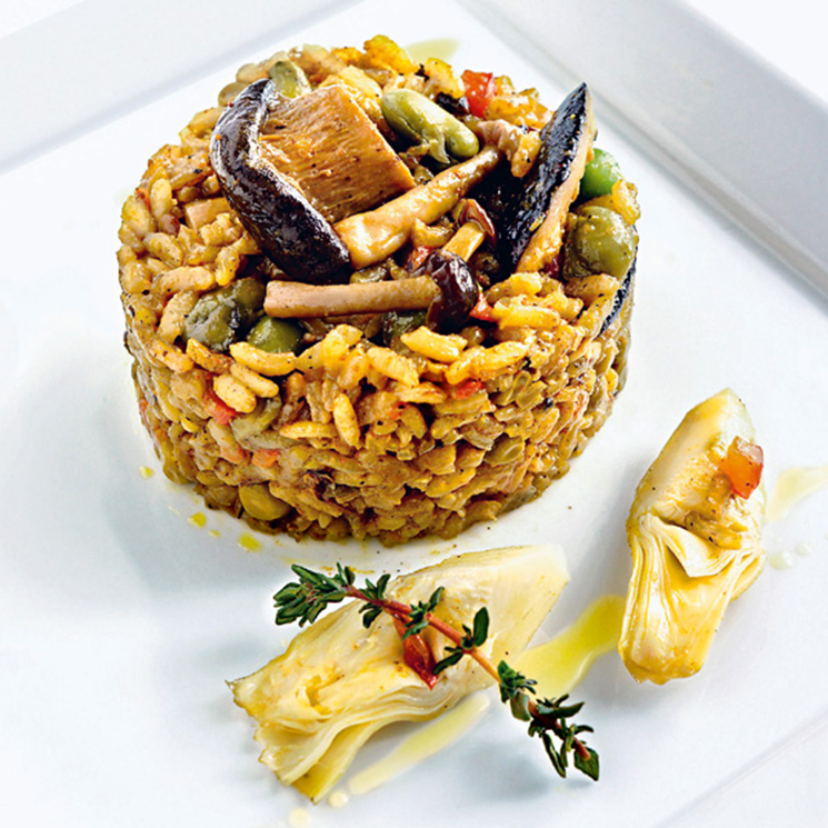 arroz-verduras-setas-alcachofas